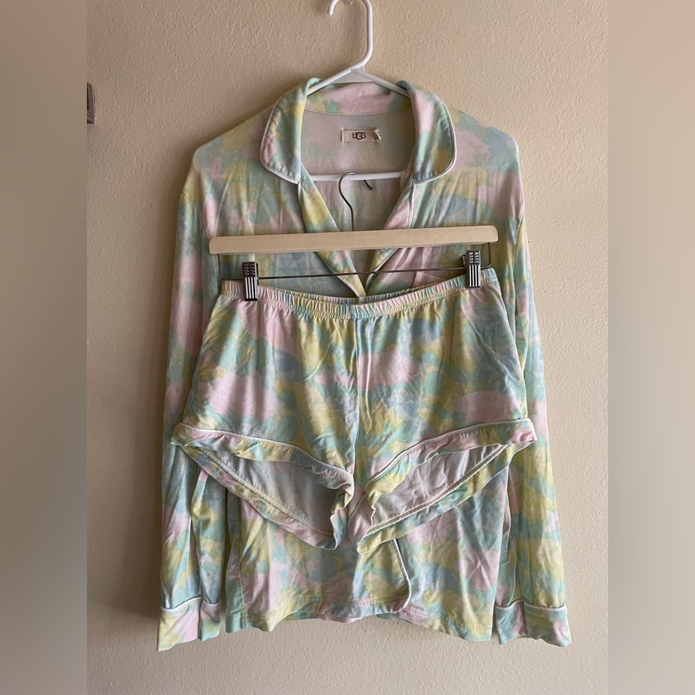 UGG Pastel Tie-Dye Pajama Shorts Set